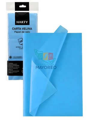 Papel china azul cielo c/10 HARTY