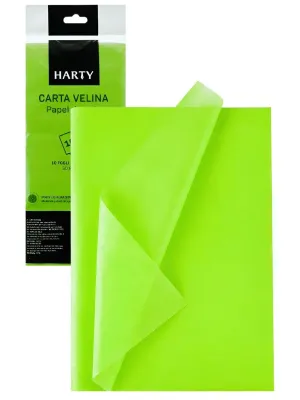 Paquete de 10 pliegos de papel china color verde limón