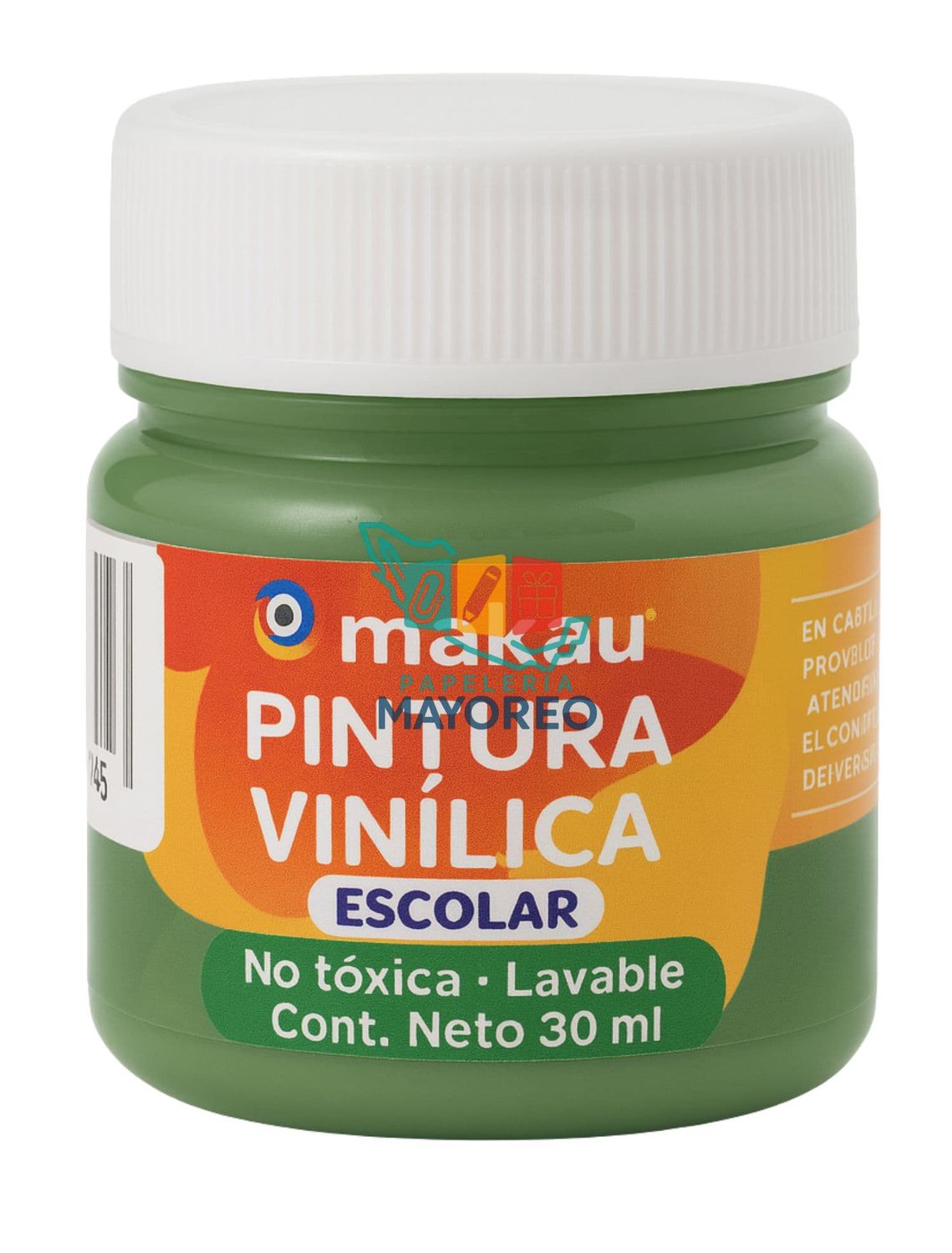 Pintura Vinílica Verde Loro 30 ml  c/6 pzas