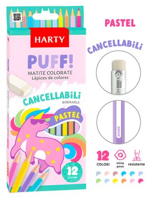Colores Pasteles Harty c/12 pzas – Mayoreo colores borrables pasteles harty 12 piezas mayoreo escolares