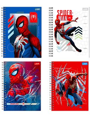 Cuaderno UPAK Spiderman 100H Cuadro 7 semirrígida Surtido mayorista de cuadernos UPAK Spiderman 100H C7 para México.