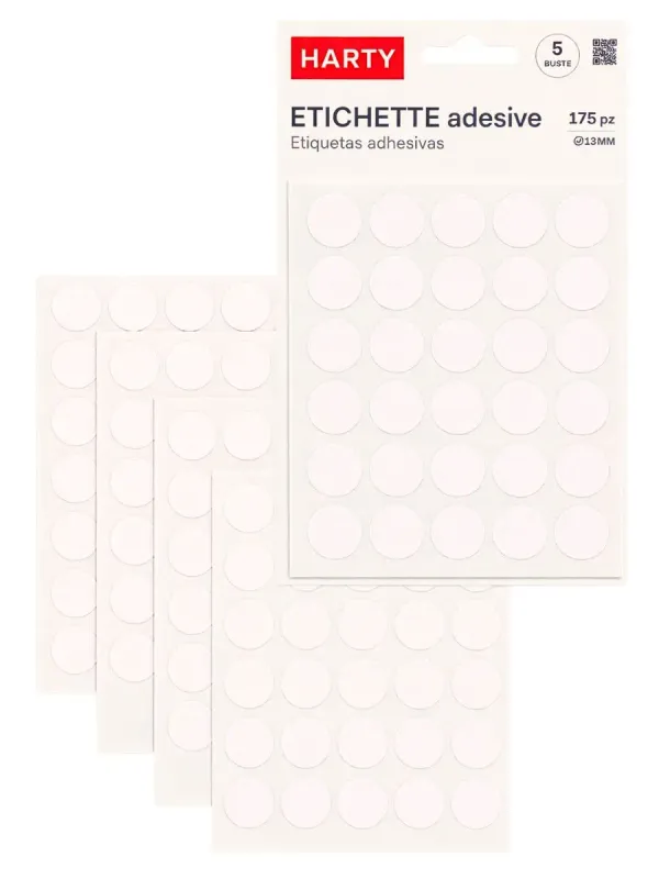 Etiquetas redondas adhesivas Harty para organización
