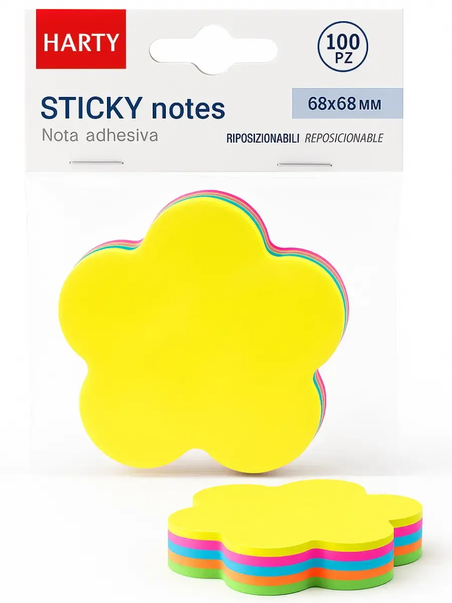 Notas adhesivas flor 68x68 mm c/100 hojas – Mayoreo Notas adhesivas flor 68x68 mm c/100 hojas – Mayoreo