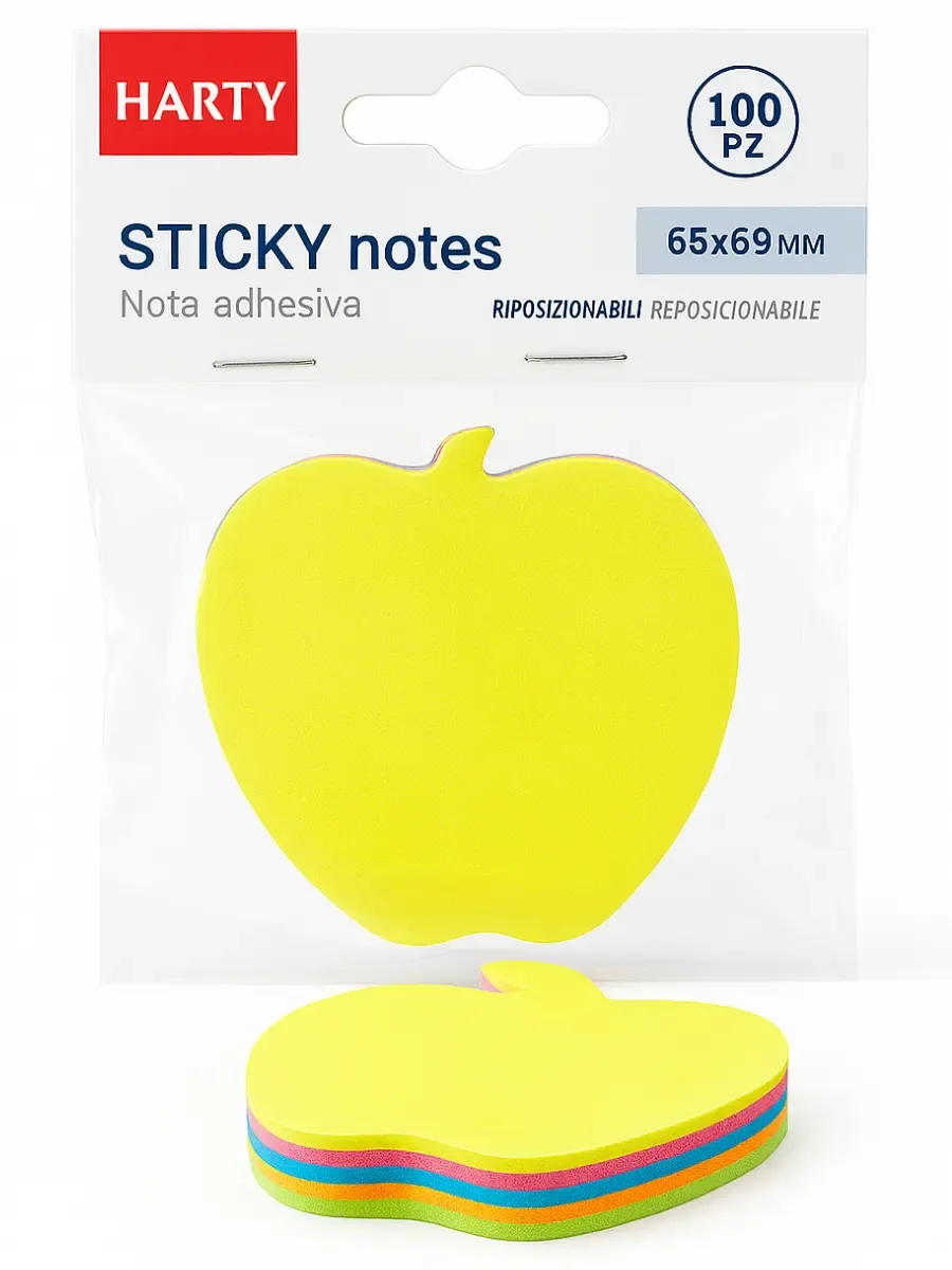 Block de notas adhesivas con diseño de manzana Harty 70x70 mm al por mayor