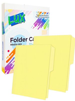 folder carta amarillo 147g lux mayoreo