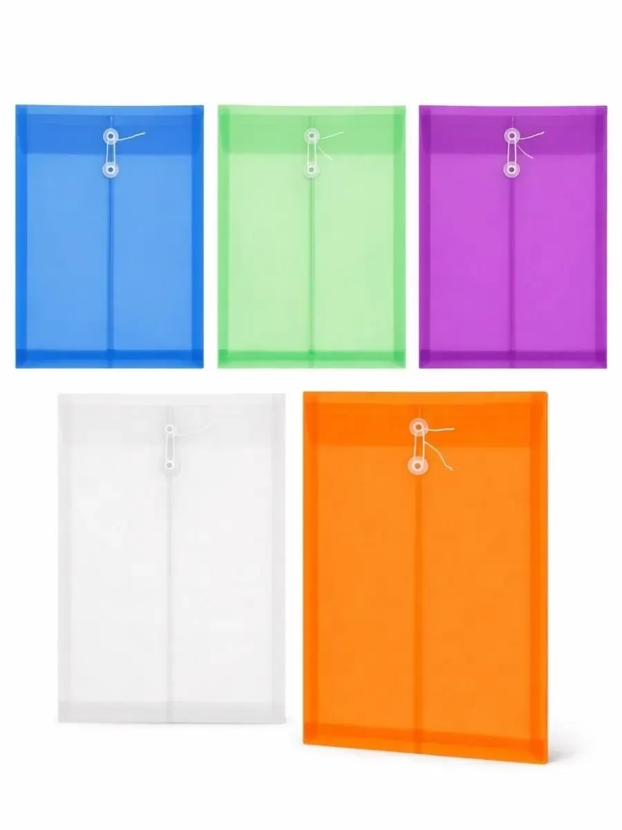 Paquete de 12 sobres verticales tamaño carta en colores surtidos al mayoreo.