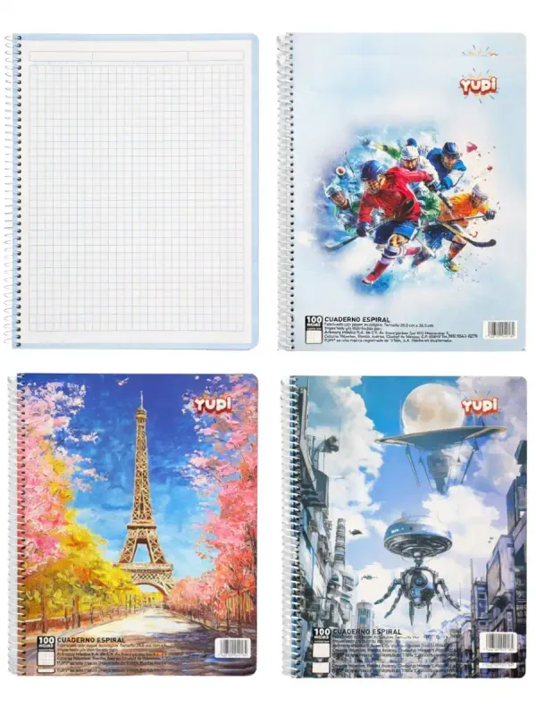 Cuaderno Profesional Yupi 100 Hojas - Cuadro 7 (Ecológico) Cuaderno profesional Yupi cuadro grande 7mm hojas ecológicas.