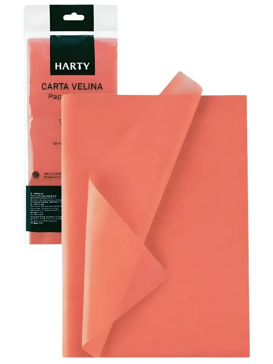 Paquete de 10 pliegos de papel china color salmón