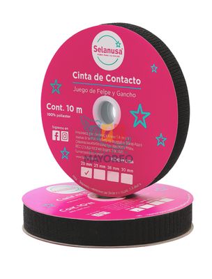 Cinta contactel Selanusa 20 mm x 10 metros – Mayoreo