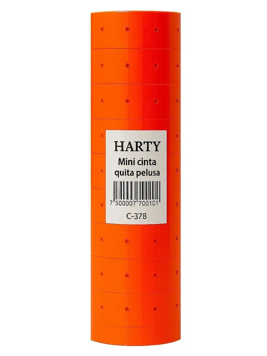 Paquete de 10 rollos de etiquetas naranja neón Harty