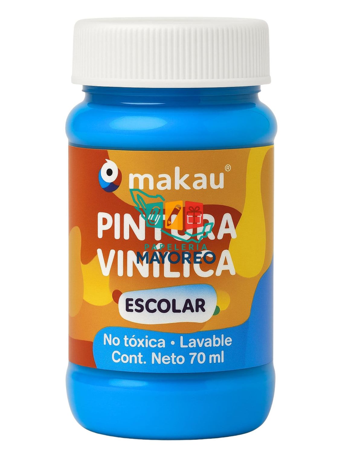 Pintura Vinílica Escolar Azul Electrico 70 ml