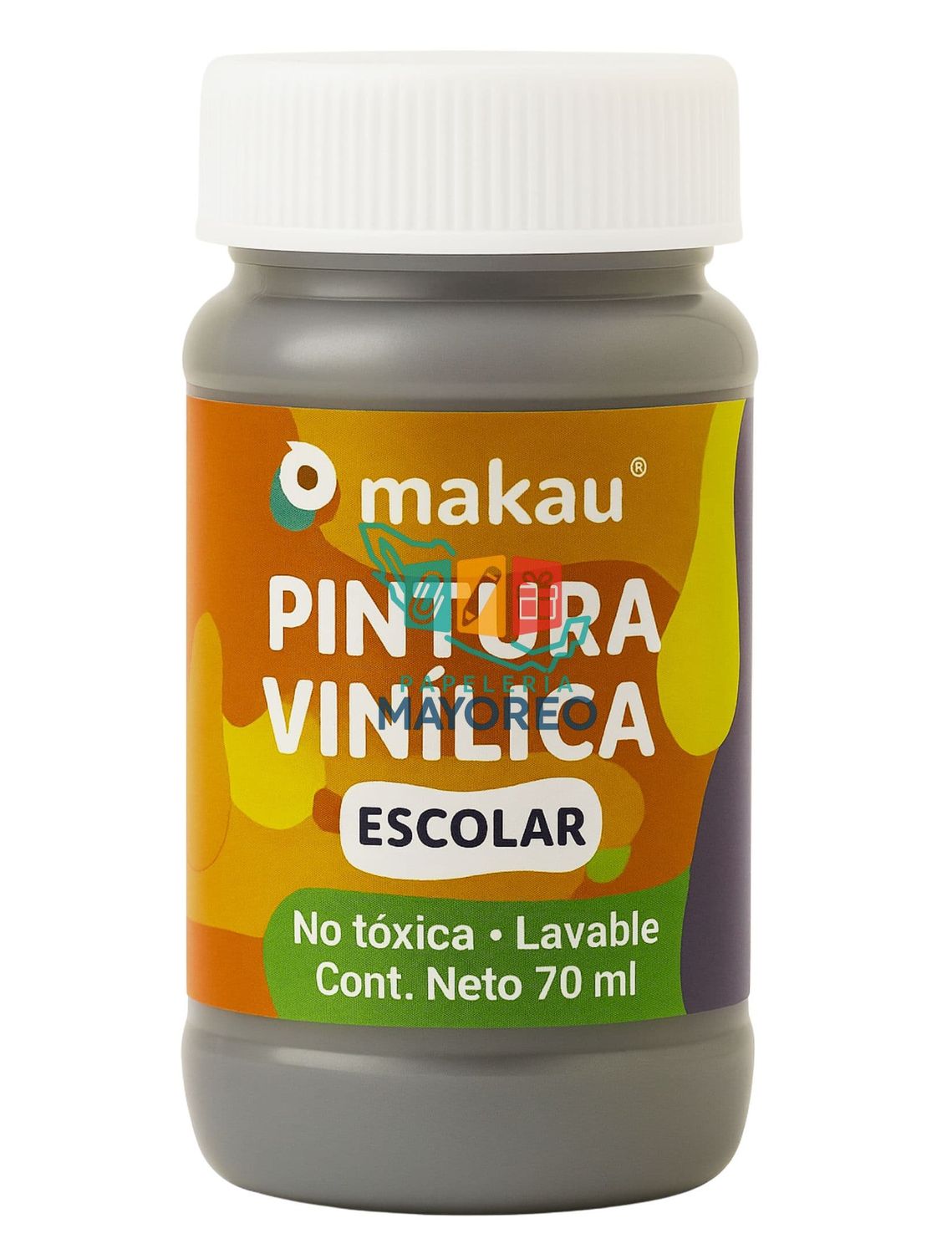 Pintura Vinílica Escolar Gris 70 ml