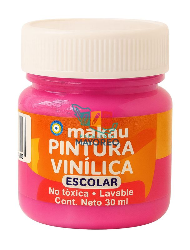 Pintura Vinílica Fucsia 30 ml c/6 pzas