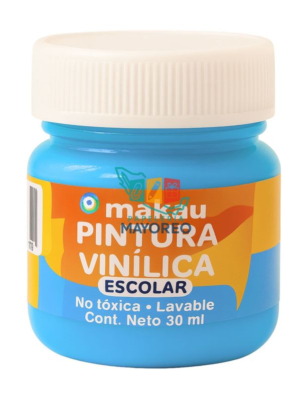 Pintura Vinílica Azul cielo 30 ml c/6 pzas Pintura Vinílica Azul cielo 30 ml c/6 pzas