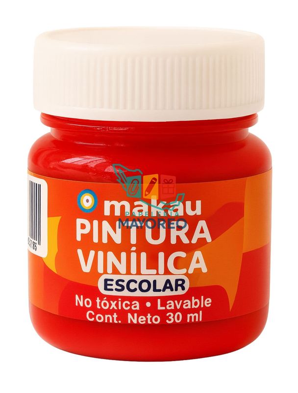 Pintura Vinílica Rojo 30 ml c/6 pzas
