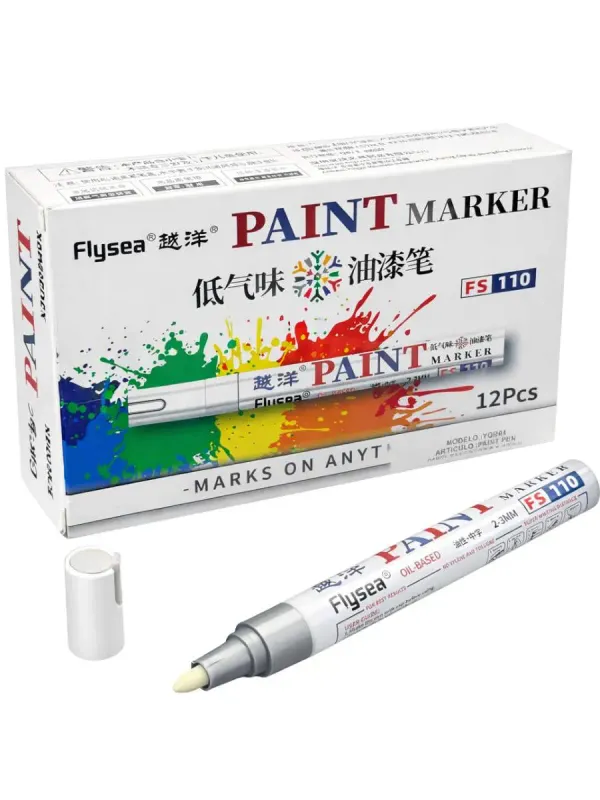 Marcador Plata Metálico Tinta de Aceite (6 pzs) Marcador plata metálico para venta al mayoreo México.