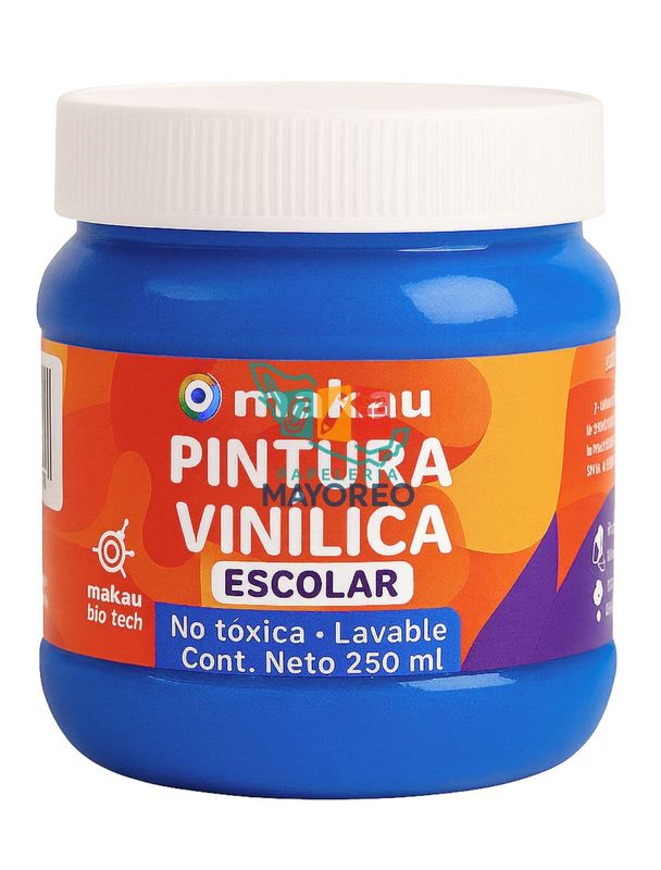 Pintura Vinílica Escolar Azul Rey 250 ml