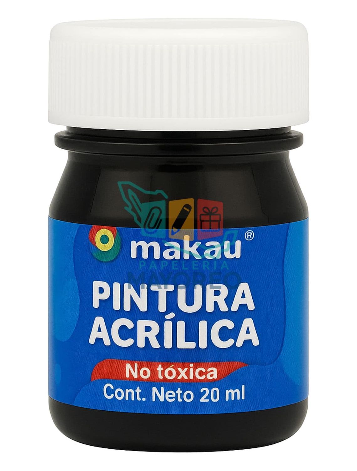 Pintura c/6 Acrílica Makau 20 ml Negro