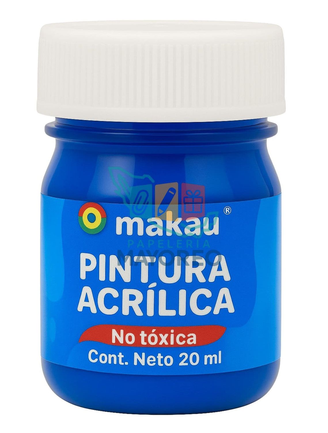 Pintura c/6 Acrílica Makau 20 ml Azul Rey
