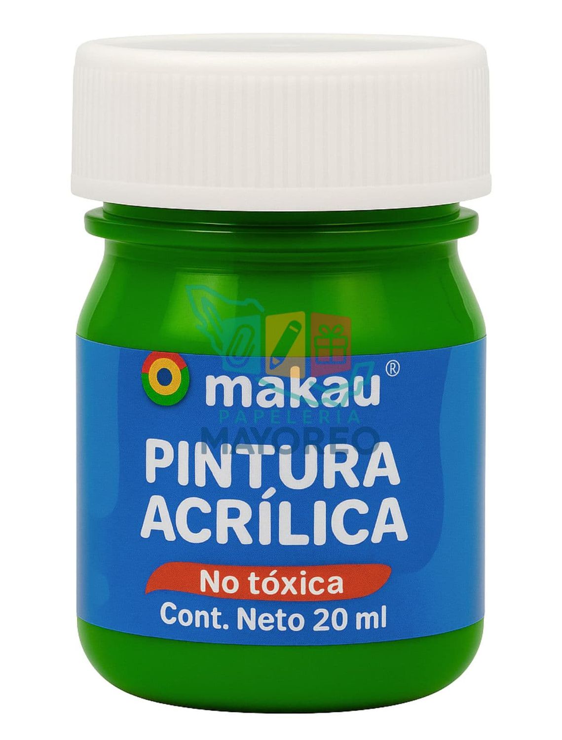 Pintura c/6 Acrílica Makau 20 ml Verde Bandera