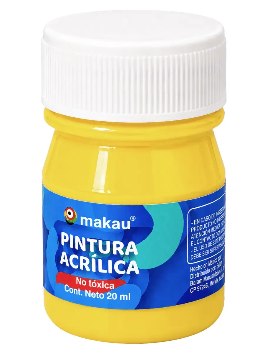 Pintura c/6 acrílica Makau canario 20 ml