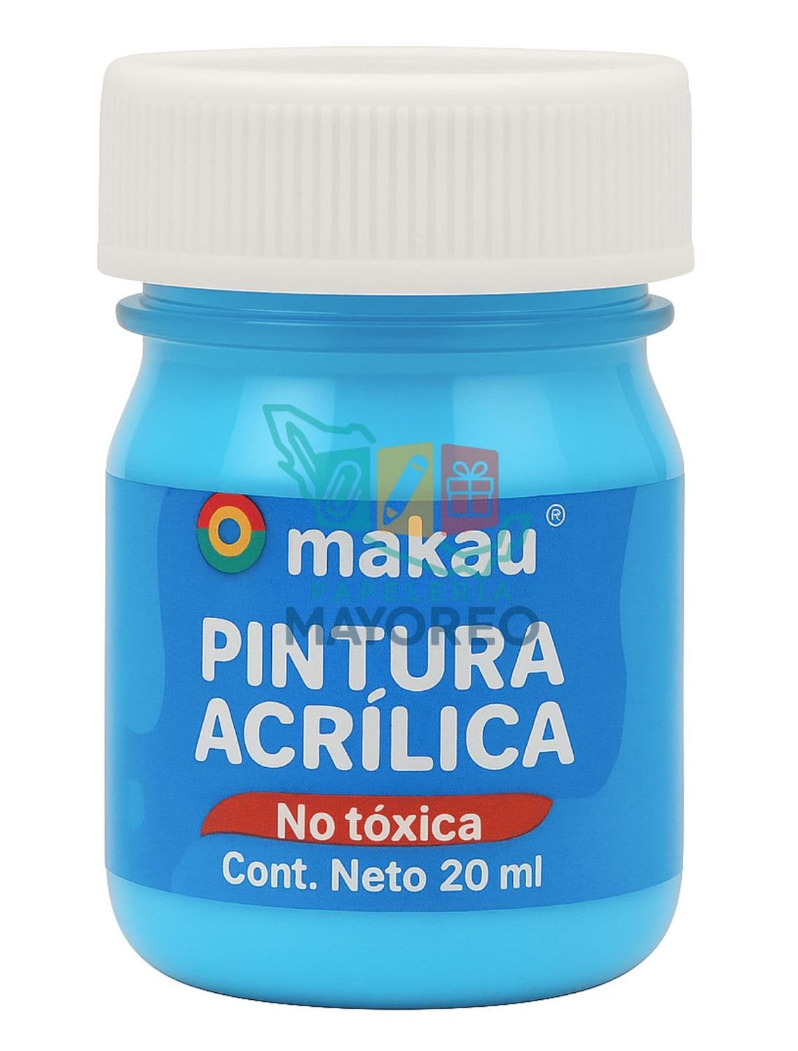 Pintura c/6 Acrílica Makau 20 ml Azul cielo