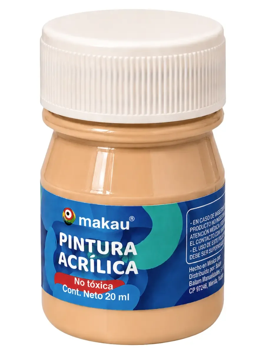 Pintura c/6 acrílica Makau carne 20 ml
