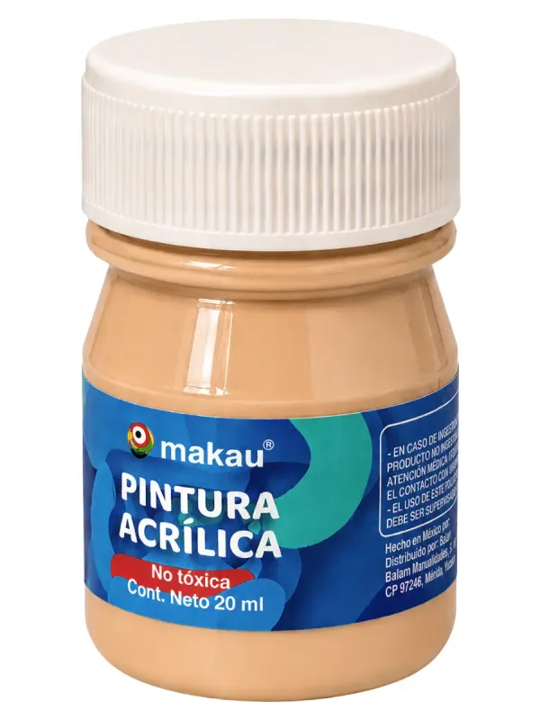 Pintura c/6 Acrílica Makau 20 ml Carne Pintura c/6 acrílica Makau carne 20 ml
