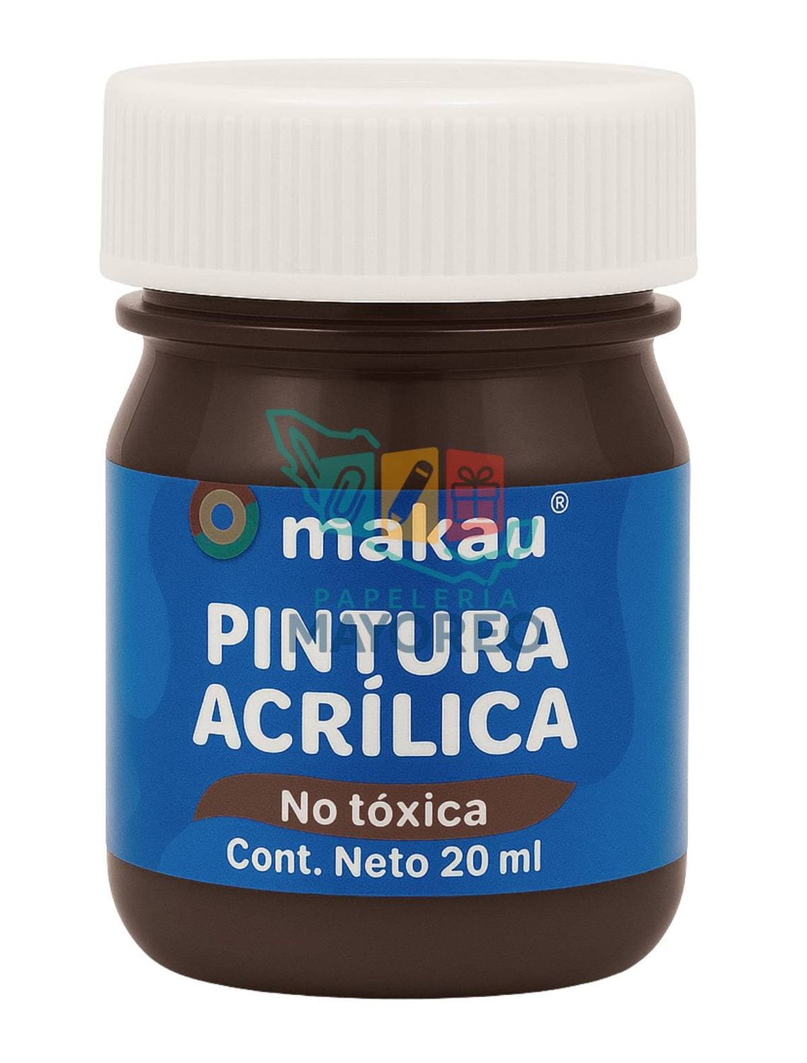 Pintura c/6 Acrílica Makau 20 ml Chocolate