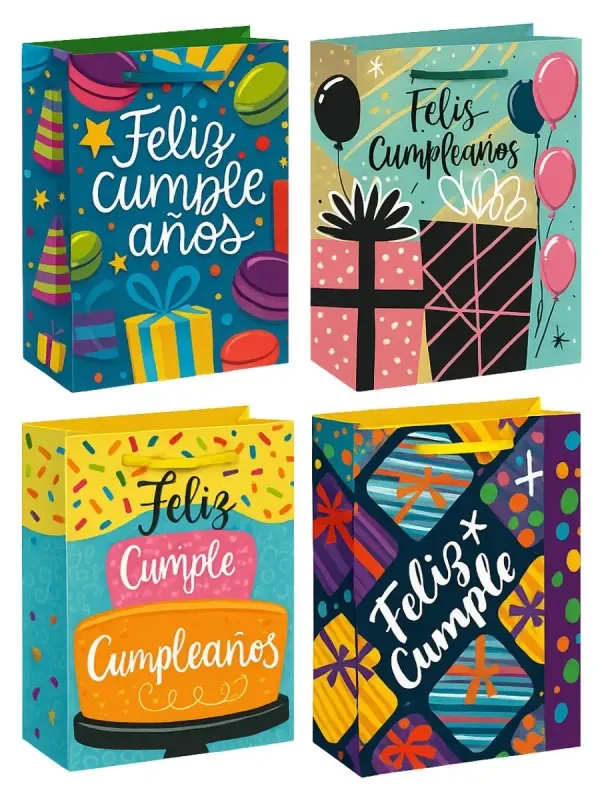 Bolsas Med c/9 Padcolor Dulce Cumpleaños 29×20 cm