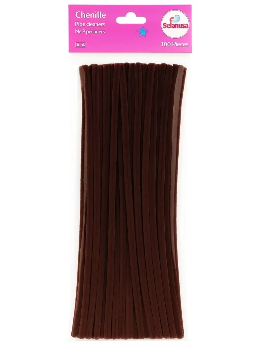 Limpiapipas / Chenille Café Núm. 6 Selanusa (100 pzas)