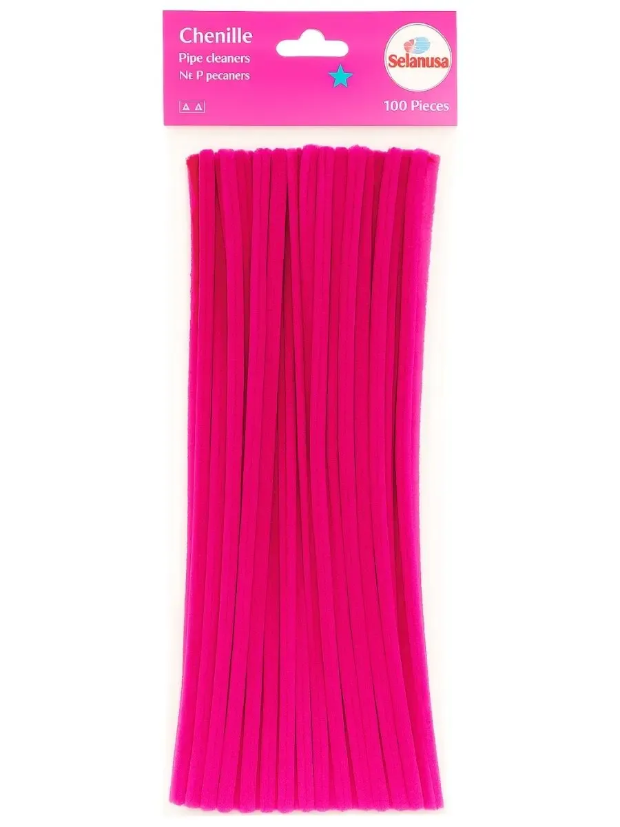 Limpiapipas / Chenille Fucsia Núm. 25 Selanusa (100 pzas)