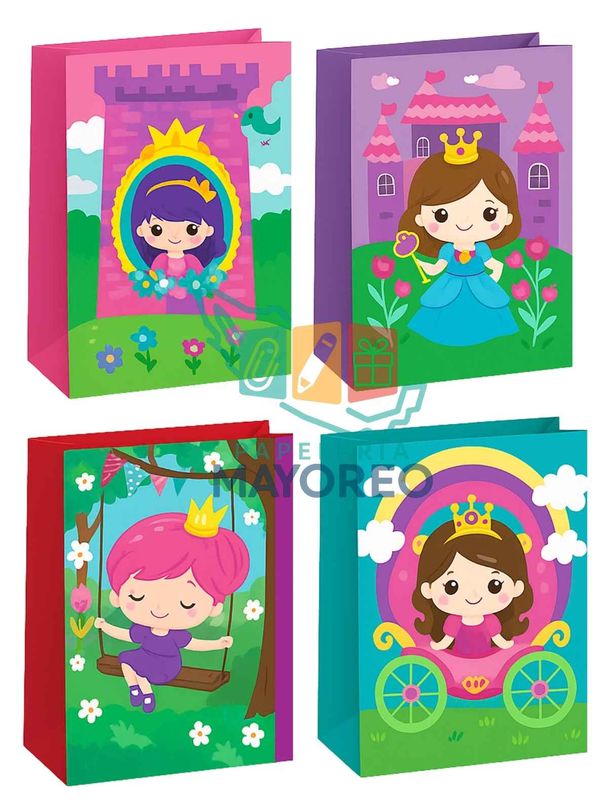 Bolsas GR 36x25 cm Tierna Princesa c/8 – Mayoreo Bolsas GR 36x25 cm Tierna Princesa c/8 – Mayoreo