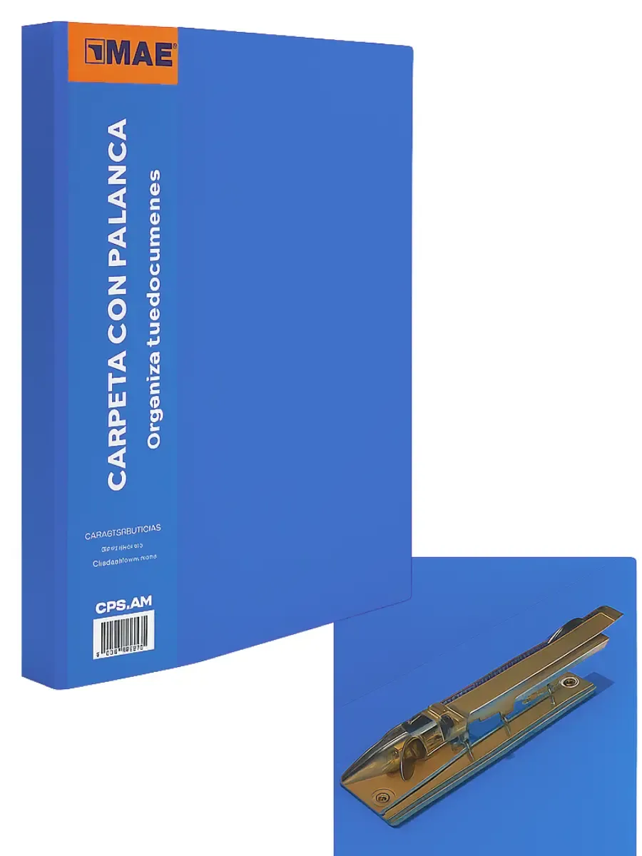 Carpeta de Palanca MAE Plástico Azul carpeta de palanca mae plastico azul mayoreo