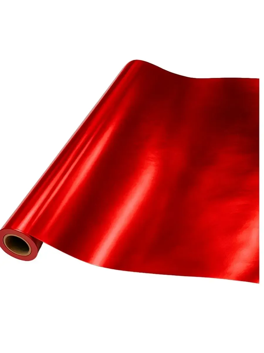 Papel Metálico Rollo Rojo (25m x 60cm) Rollo de papel metálico rojo de 60 cm x 25 metros.