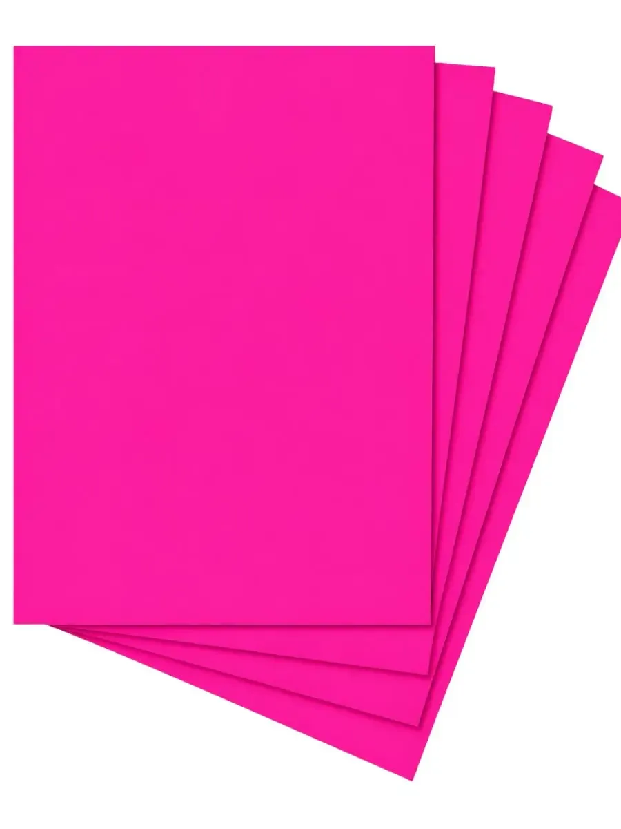 Paquete de 10 cartulinas fluorescentes rosa mexicano al mayoreo.