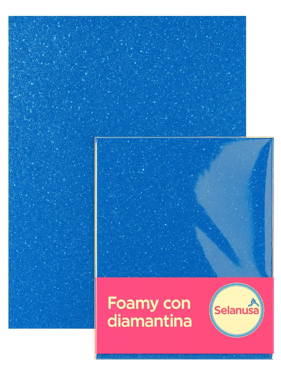 foamy turquesa diamantado 43x56 mayoreo mexico paquete 5 pliegos