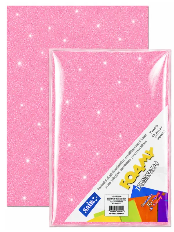 foamy diamantina rosa g19 43x56 5 piezas mayoreo distribuidor mexico