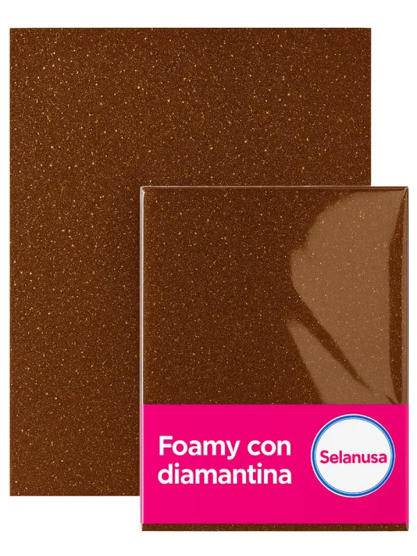 foamy cafe diamantado 43x56 mayoreo mexico paquete 5 pliegos
