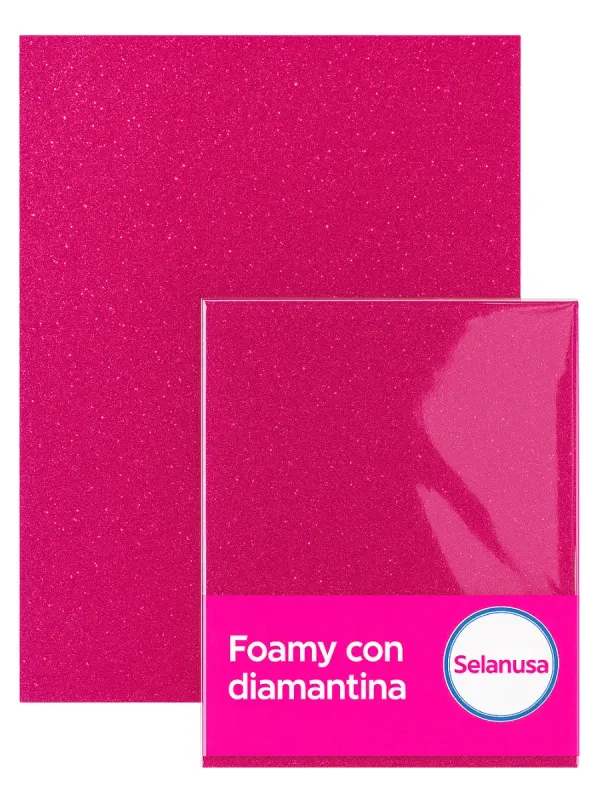foamy diamantina rosa mexicano 43x56 5 piezas mayoreo distribuidor mexico