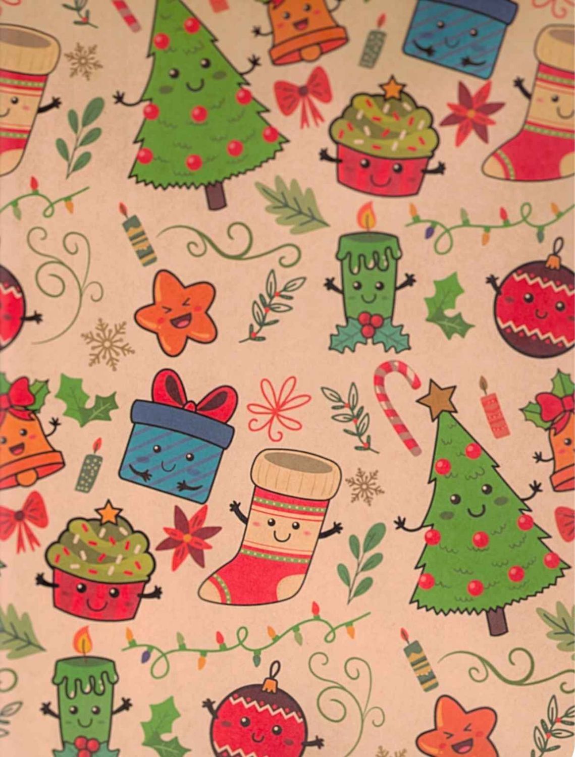 Papel Kraft Navideño C/10 pzas N45