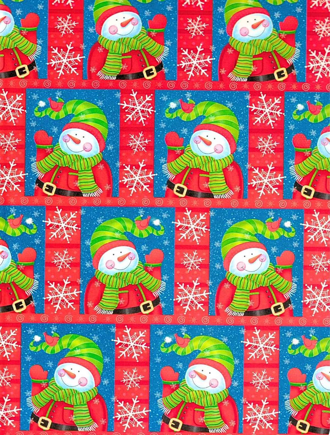 Papel Navideño Bastones y Copos C/10 pzas