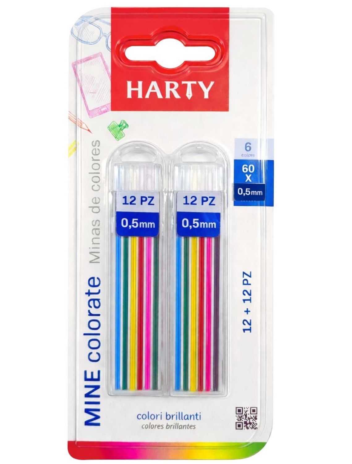 Minas HB 0.5 mm Harty – Blíster c/2