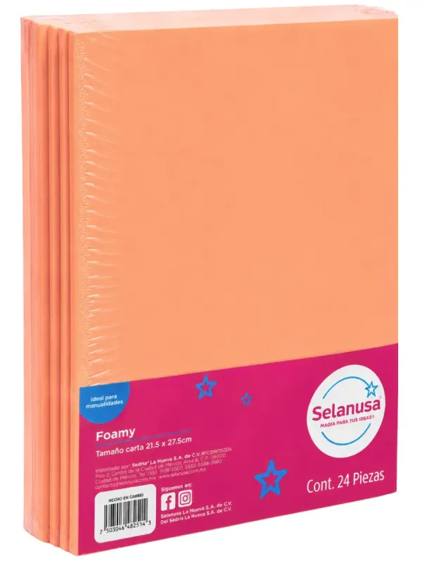 foamy carta selanusa melon 29 mayoreo paquete 24 piezas