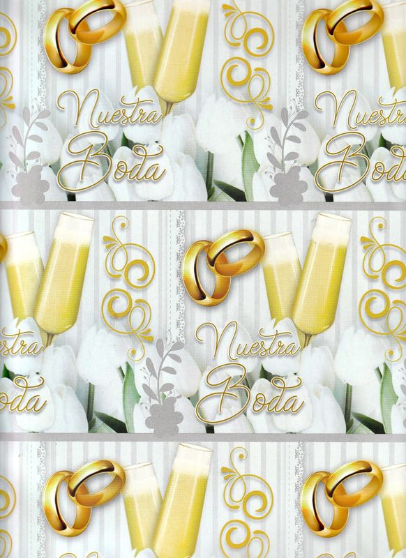 Papel de regalo c/10 pzas Boda