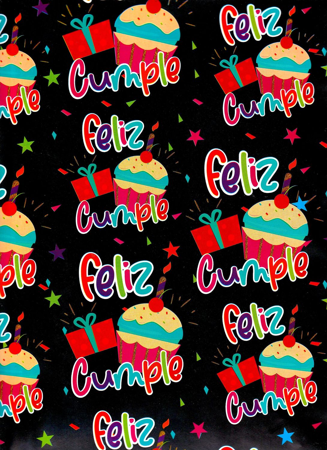 Papel de regalo c/10 pzas Cumpleaños