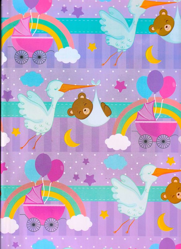 Papel de regalo c/10 pzas Bebe Papel de regalo c/10 pzas Bebe