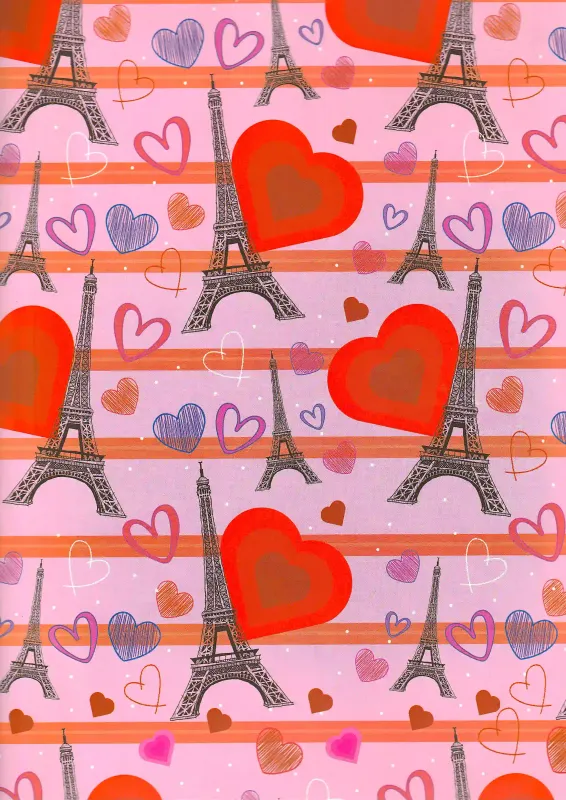 Papel de Regalo San Valentin C/10pzs Mod. A24