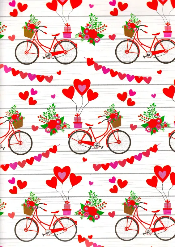 Papel de Regalo San Valentin C/10pzs Mod. A25