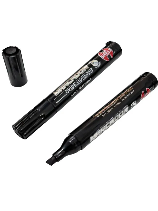 Marcador Permanente Shely Cincel Negro (60 pzas)